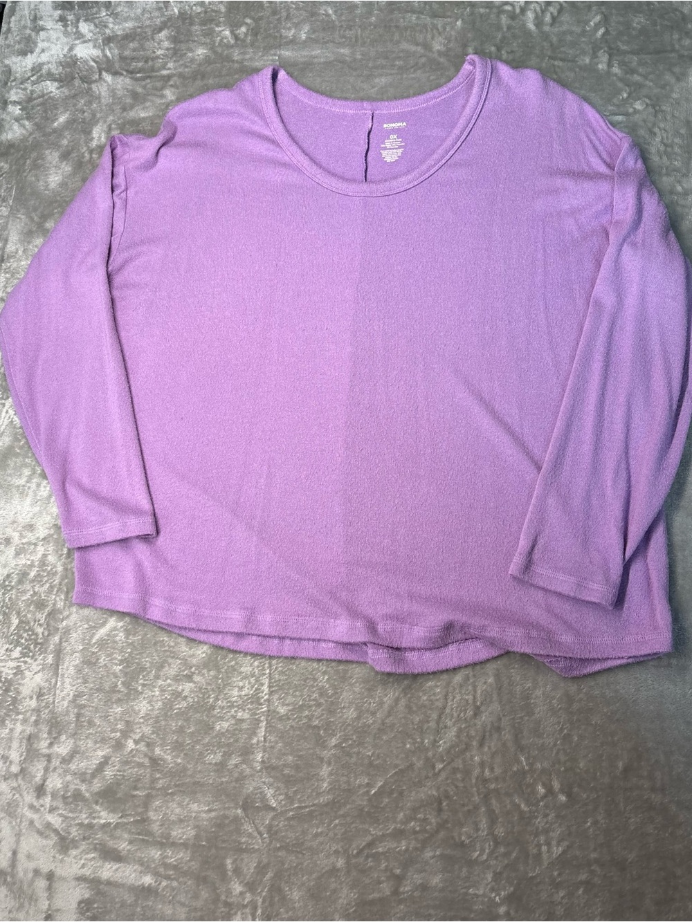 Women's Sonoma Lavender Lightweight Long-Sleeve Scoop Neck Top